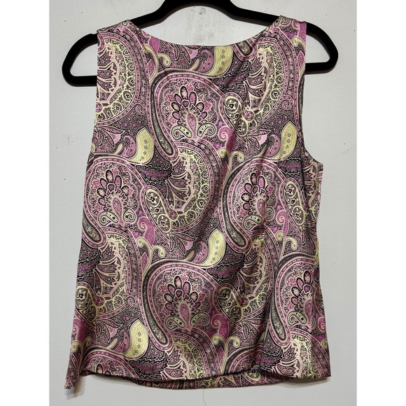 Y2K Whimsical Boho Silk Cami Top Women's Size 12 Satin Soft Girl Coquette Chic - Picture 5 of 6